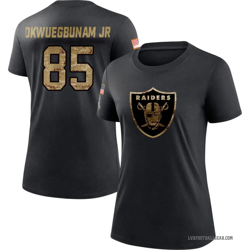 Albert Okwuegbunam Jr. Women's Black Las Vegas Raiders 2020 Salute To Service Performance T-Shirt