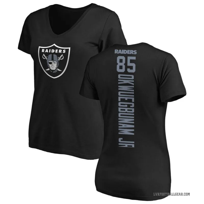 Albert Okwuegbunam Jr. Women's Black Las Vegas Raiders Backer Slim Fit T-Shirt -