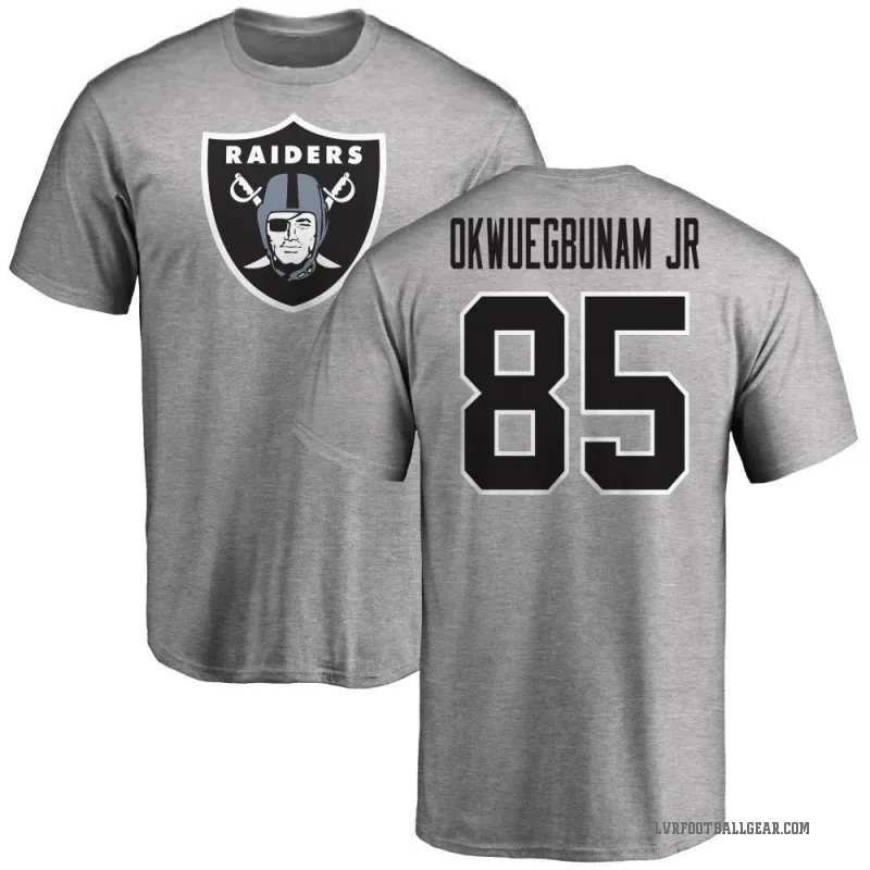 Albert Okwuegbunam Jr. Youth Ash Las Vegas Raiders Logo T-Shirt -
