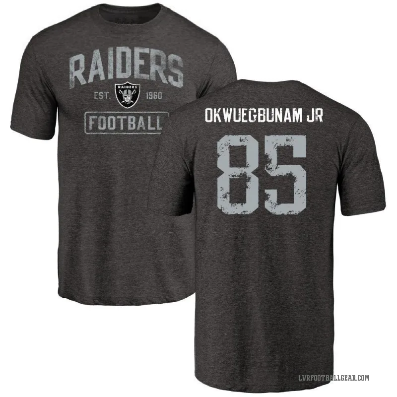 Albert Okwuegbunam Jr. Youth Black Las Vegas Raiders Distressed T-Shirt