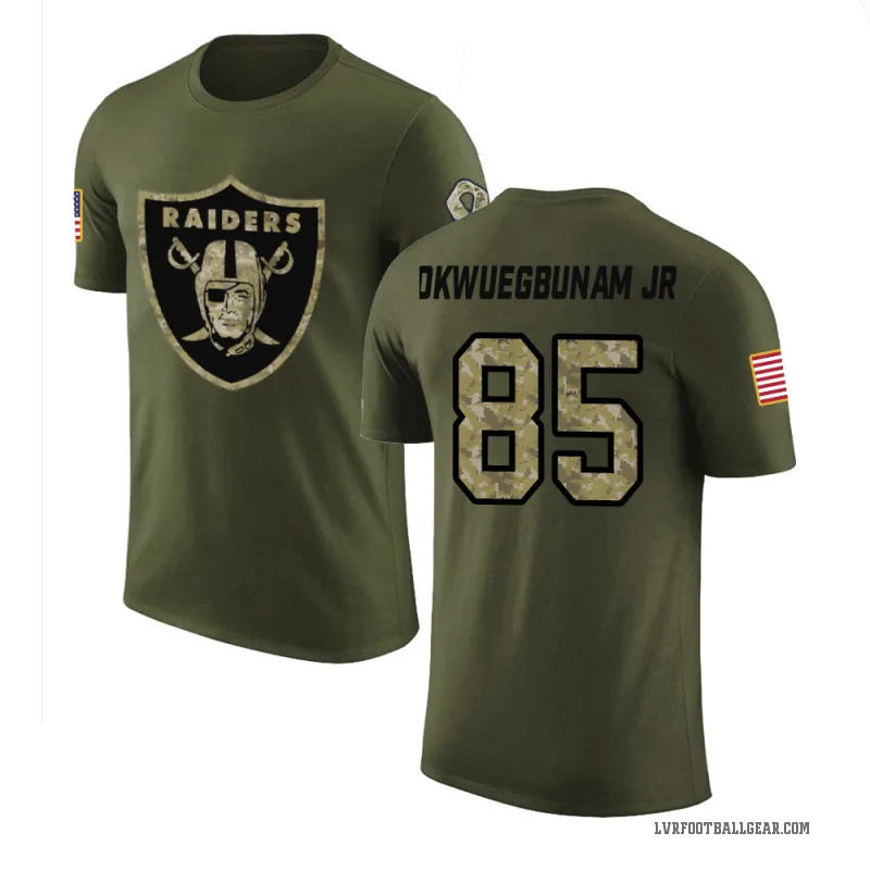 Albert Okwuegbunam Jr. Youth Olive Las Vegas Raiders Salute to Service T-Shirt