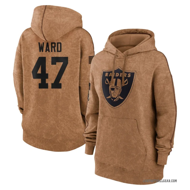 Alex Ward Women's Brown Las Vegas Raiders 2023 Salute To Service Pullover Hoodie