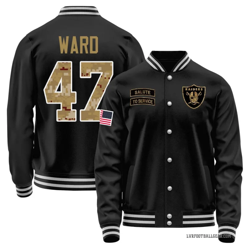 Alex Ward Youth Black Las Vegas Raiders Salute to Service Sideline Performance Jacket