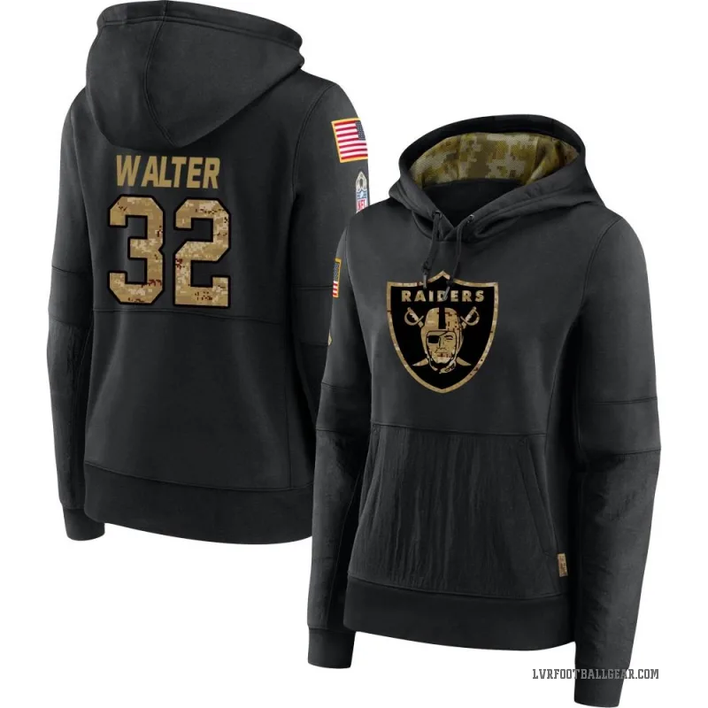 Austin Walter Women's Black Las Vegas Raiders 2020 Salute to Service Sideline Performance Pullover Hoodie