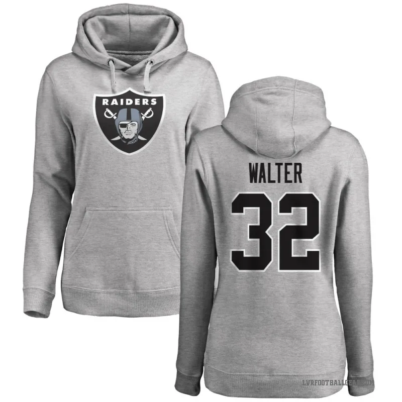 Austin Walter Women's Las Vegas Raiders Pro Line Ash Logo Pullover Hoodie