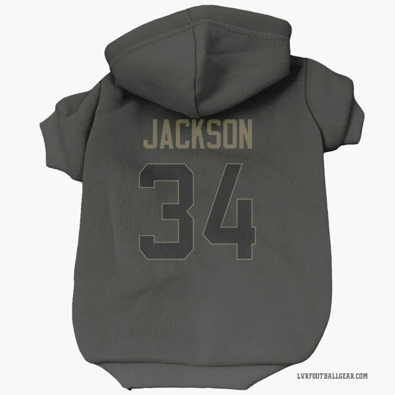 Bo Jackson Black Las Vegas Raiders Service Cat & Dog Pet Hoodie