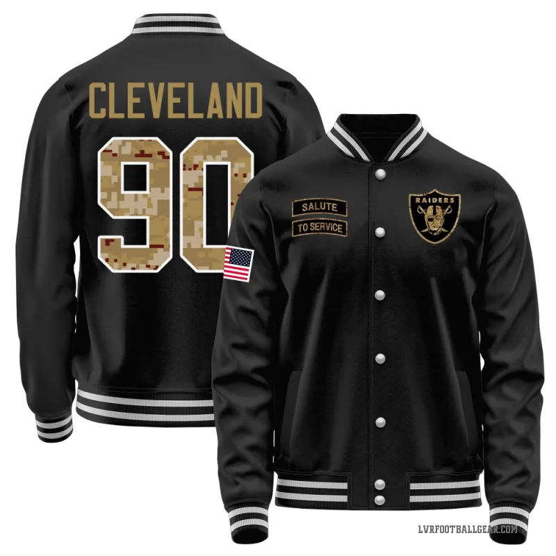 Brandon Cleveland Men's Black Las Vegas Raiders Salute to Service Sideline Performance Jacket