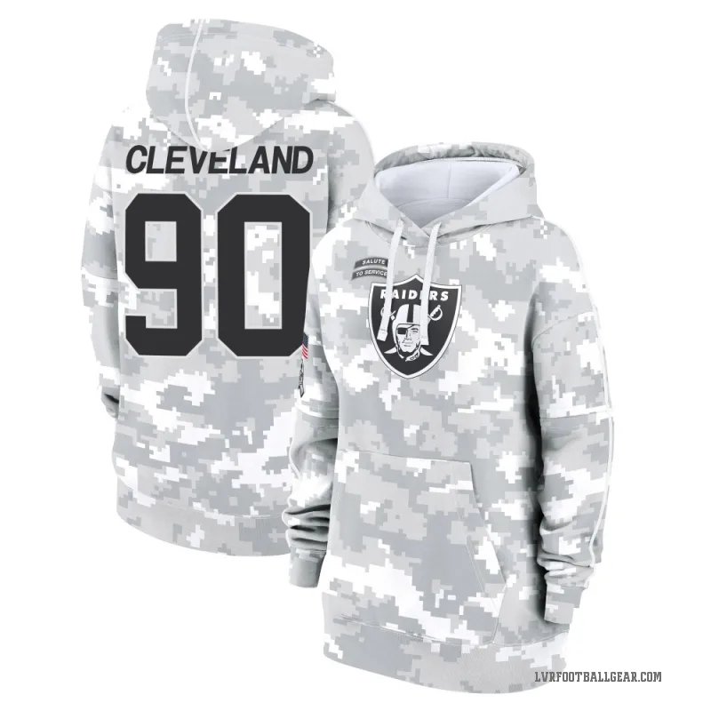 Brandon Cleveland Women's Camo Las Vegas Raiders Arctic 2024 Salute to Service Club Fleece Pullover Hoodie