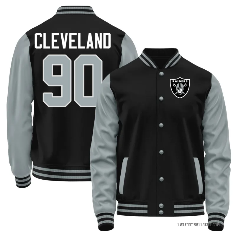 Brandon Cleveland Youth Black Las Vegas Raiders /Gray Full-Snap Jacket