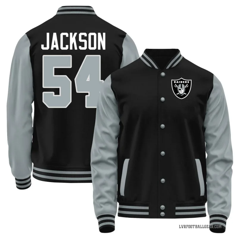 Brennan Jackson Men's Black Las Vegas Raiders /Gray Full-Snap Jacket