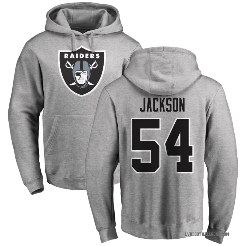 Brennan Jackson Men's Las Vegas Raiders Pro Line Ash Logo Pullover Hoodie