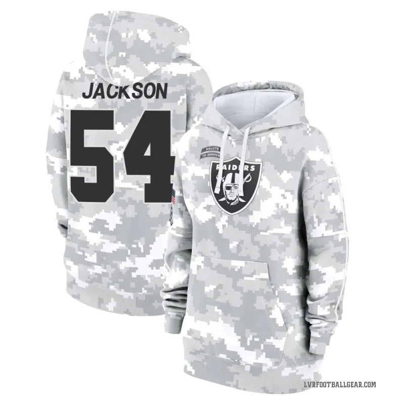 Brennan Jackson Women's Camo Las Vegas Raiders Arctic 2024 Salute to Service Club Fleece Pullover Hoodie