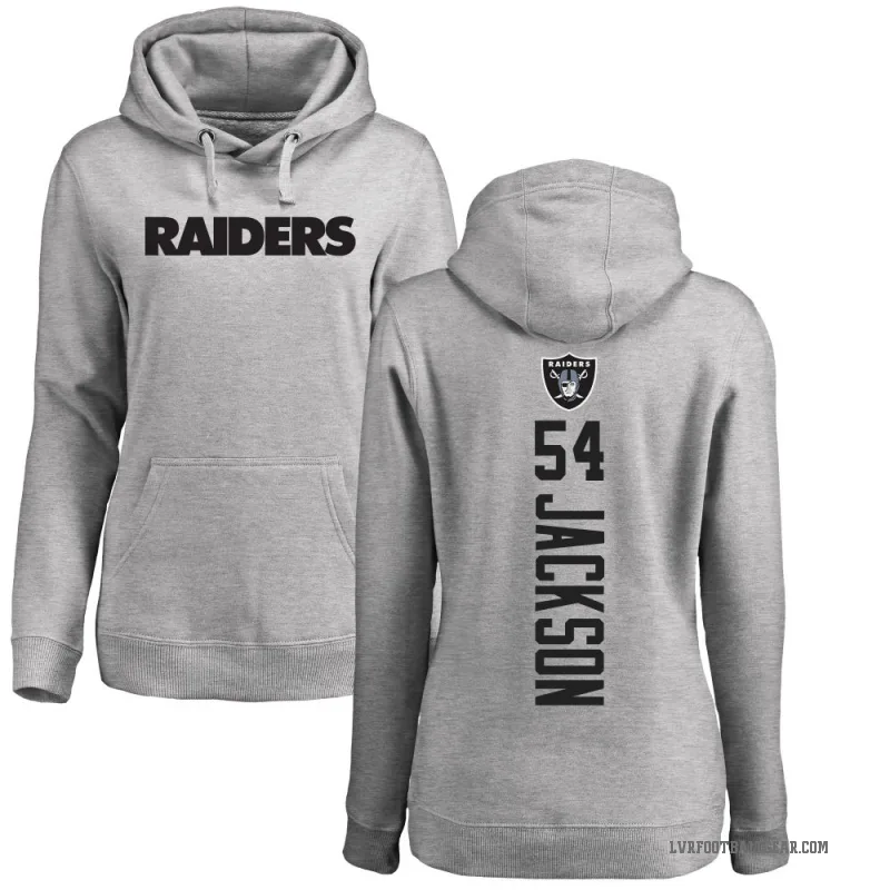 Brennan Jackson Women's Las Vegas Raiders Pro Line Ash Backer Pullover Hoodie