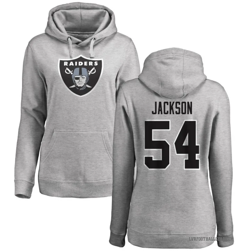 Brennan Jackson Women's Las Vegas Raiders Pro Line Ash Logo Pullover Hoodie