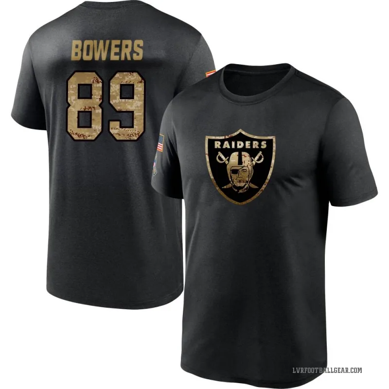 Brock Bowers Men's Black Las Vegas Raiders 2020 Salute To Service Performance T-Shirt