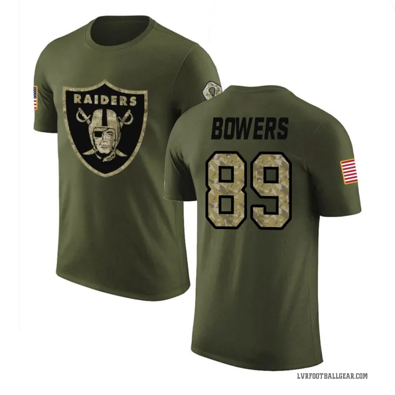 Brock Bowers Men's Olive Las Vegas Raiders Salute to Service T-Shirt