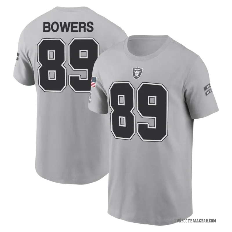 Brock Bowers Youth Gray Las Vegas Raiders 2024 Salute to Service T-Shirt