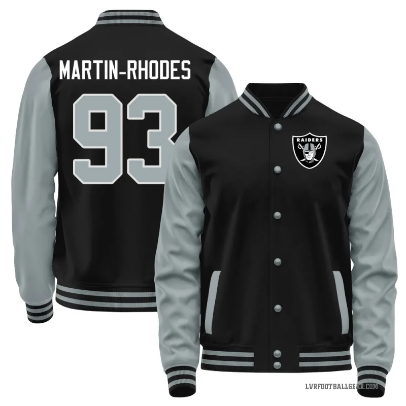 Brodric Martin-Rhodes Men's Black Las Vegas Raiders /Gray Full-Snap Jacket
