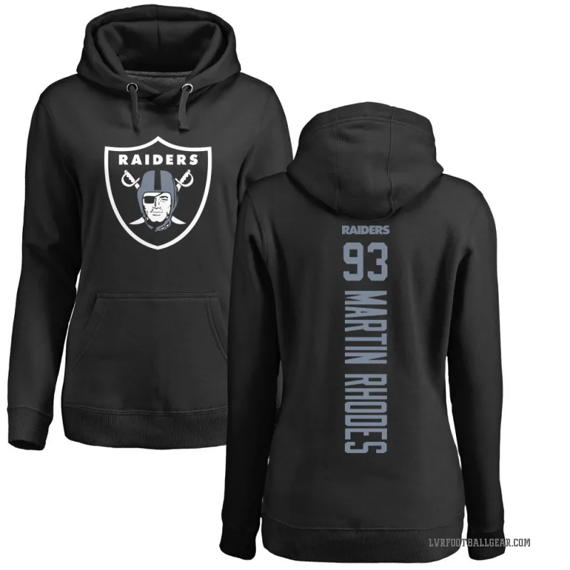 Brodric Martin-Rhodes Women's Black Las Vegas Raiders Pro Line Backer Pullover Hoodie