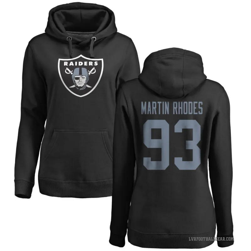Brodric Martin-Rhodes Women's Black Las Vegas Raiders Pro Line Logo Pullover Hoodie