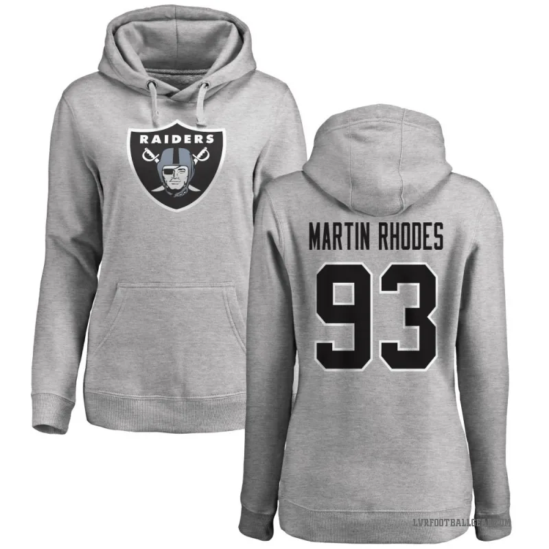 Brodric Martin-Rhodes Women's Las Vegas Raiders Pro Line Ash Logo Pullover Hoodie