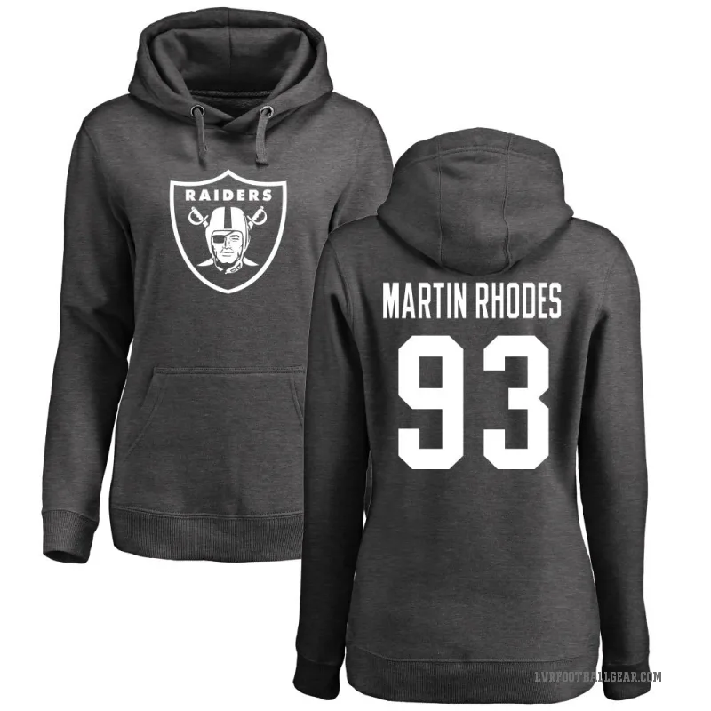 Brodric Martin-Rhodes Women's Las Vegas Raiders Pro Line by Branded Ash One Color Pullover Hoodie