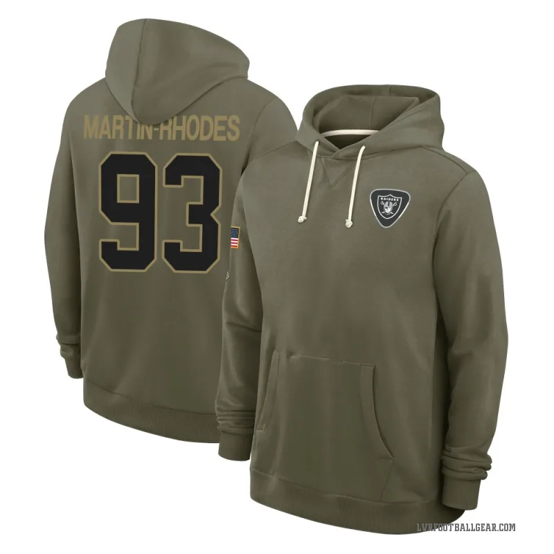 Brodric Martin-Rhodes Youth Olive Las Vegas Raiders 2025 Salute to Service Hoodie