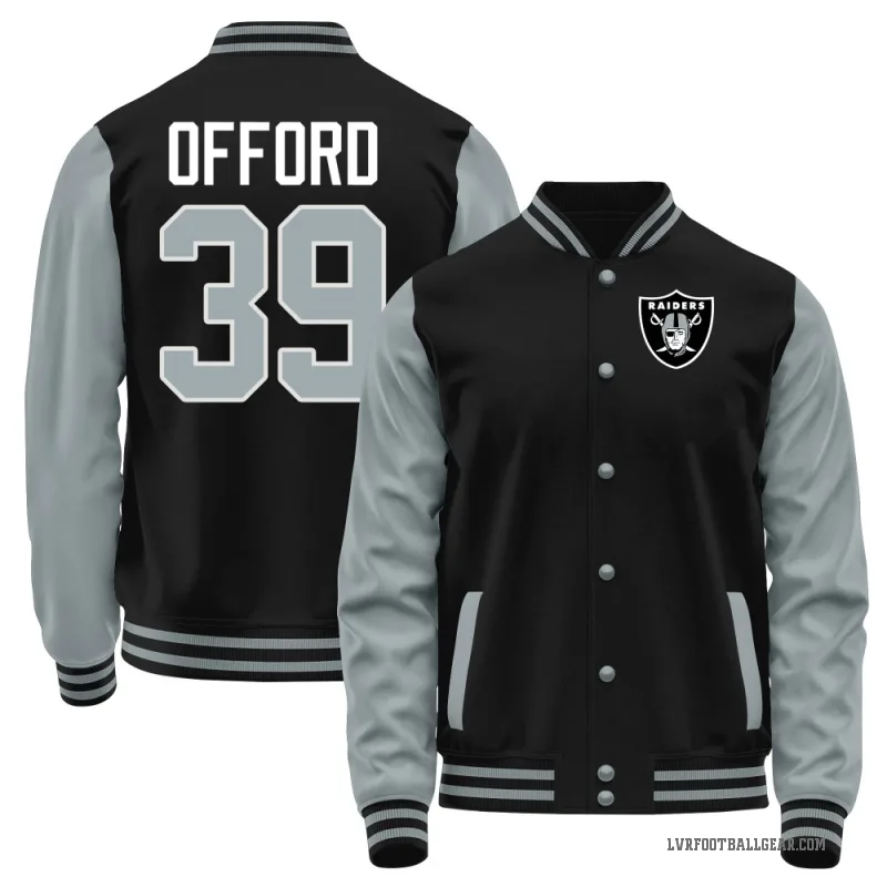Caleb Offord Men's Black Las Vegas Raiders /Gray Full-Snap Jacket