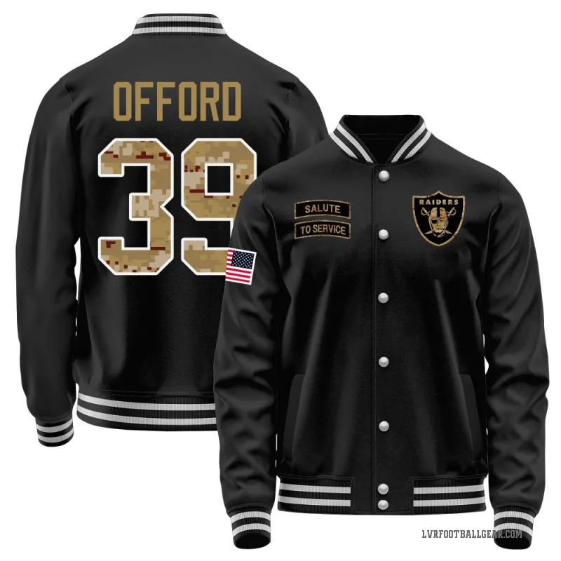Caleb Offord Youth Black Las Vegas Raiders Salute to Service Sideline Performance Jacket