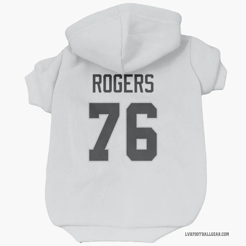 Caleb Rogers  White Las Vegas Raiders  Cat & Dog Pet Hoodie