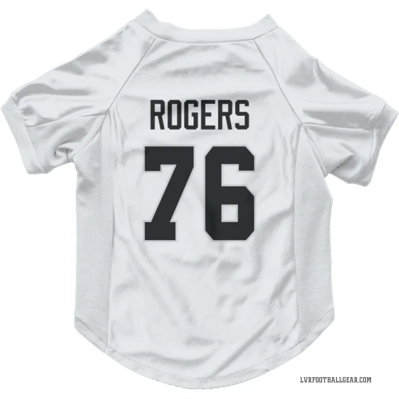 Caleb Rogers  White Las Vegas Raiders  Cat & Dog Pet Jersey