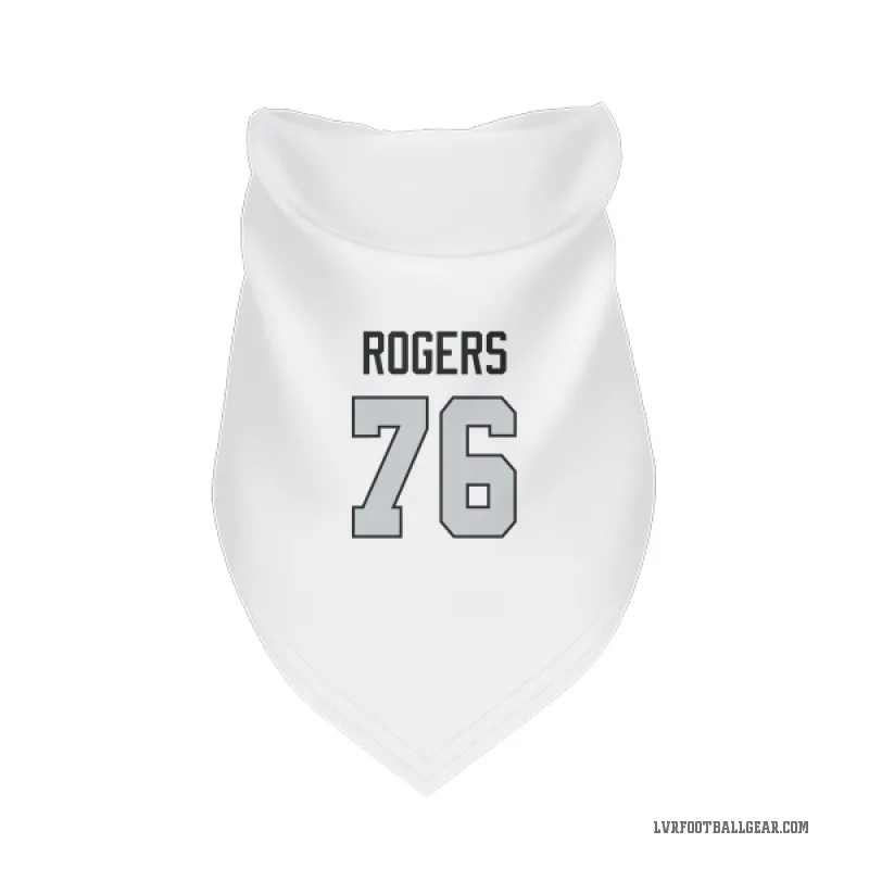 Caleb Rogers  White Las Vegas Raiders  Gray Cat & Dog Pet Bandana