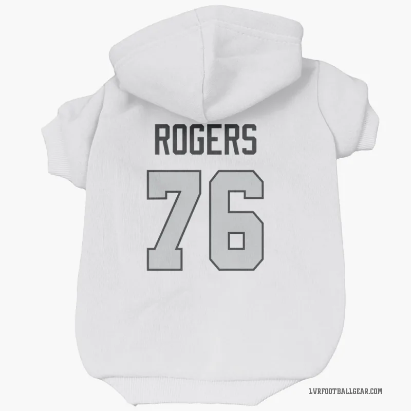 Caleb Rogers  White Las Vegas Raiders  Gray Cat & Dog Pet Hoodie