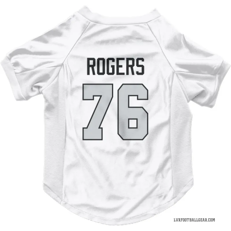 Caleb Rogers  White Las Vegas Raiders  Gray Cat & Dog Pet Jersey