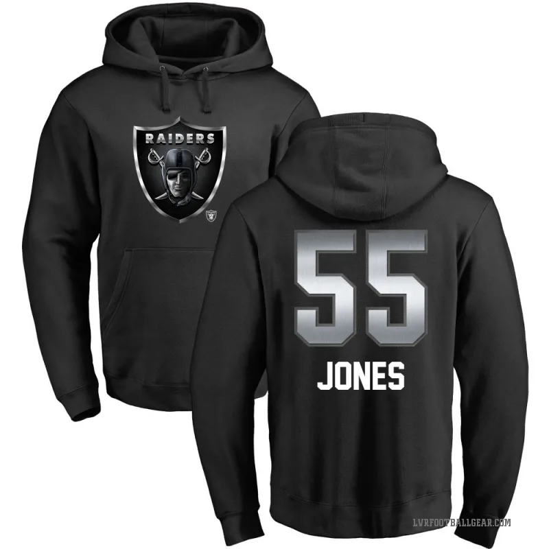 Chandler Jones Men's Black Las Vegas Raiders Midnight Mascot Pullover Hoodie