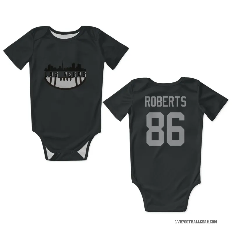 Chase Roberts  Black Las Vegas Raiders  Newborn & Infant Bodysuit