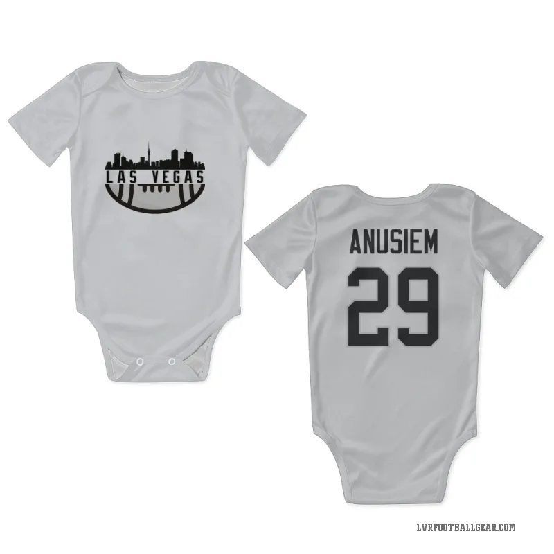 Chigozie Anusiem  White Las Vegas Raiders  Newborn & Infant Bodysuit