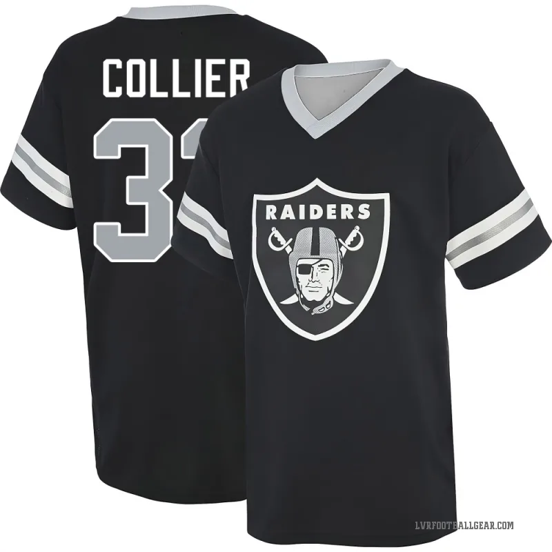 Chris Collier Men's Black Las Vegas Raiders Game Day V-Neck T-Shirt
