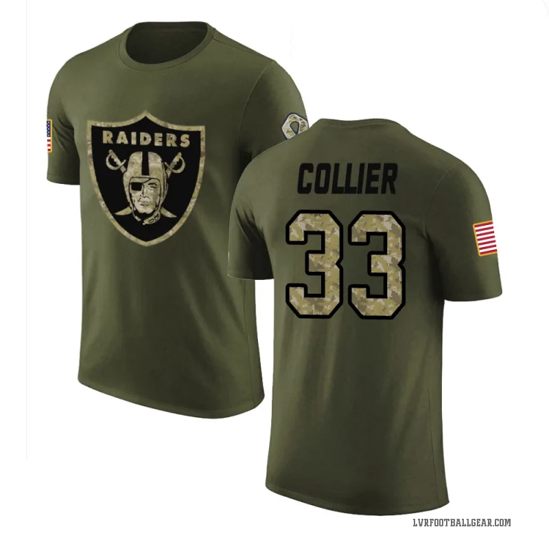 Chris Collier Youth Olive Las Vegas Raiders Salute to Service T-Shirt