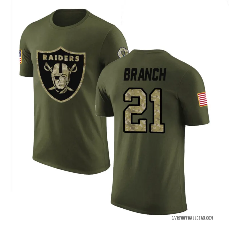 Cliff Branch Men's Olive Las Vegas Raiders Salute to Service T-Shirt