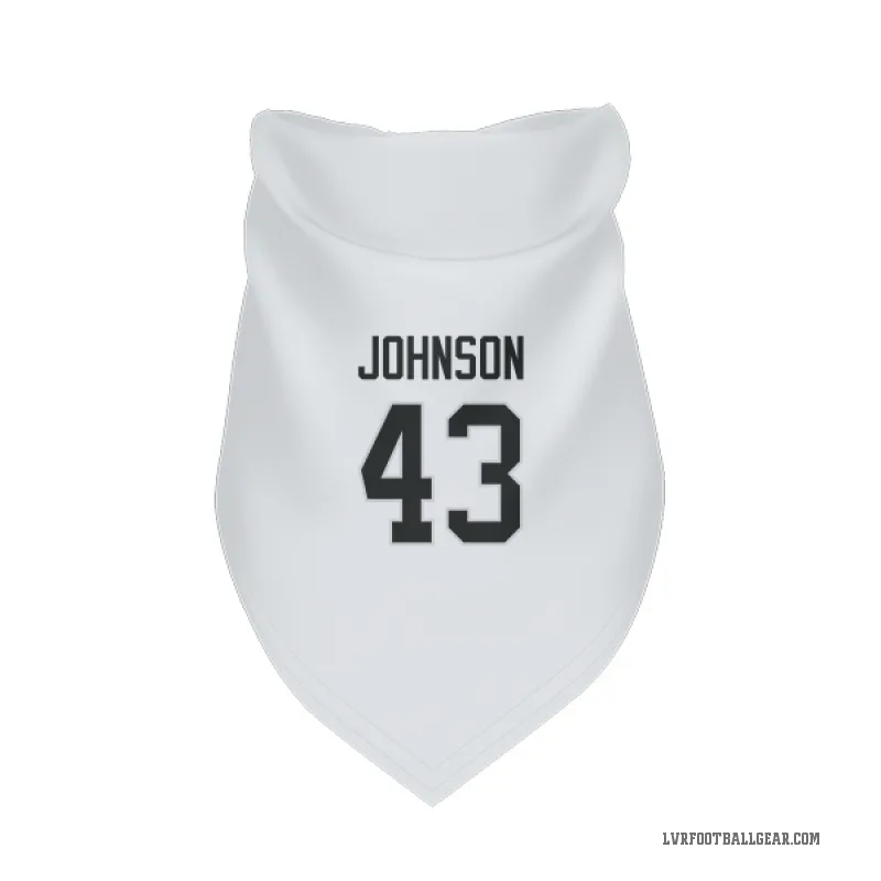 Dalton Johnson  White Las Vegas Raiders  Cat & Dog Pet Bandana