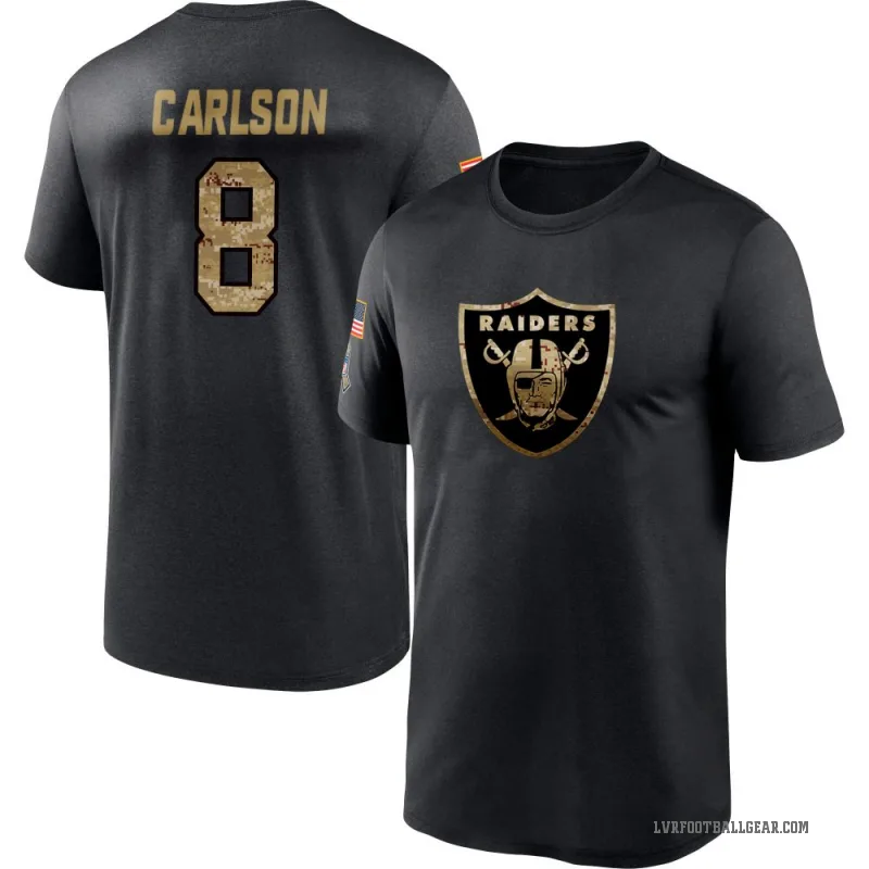 Daniel Carlson Men's Black Las Vegas Raiders 2020 Salute To Service Performance T-Shirt