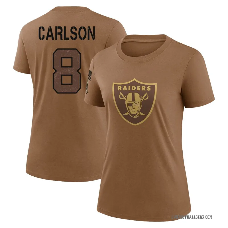 Daniel Carlson Women's Brown Las Vegas Raiders 2023 Salute To Service Performance T-Shirt