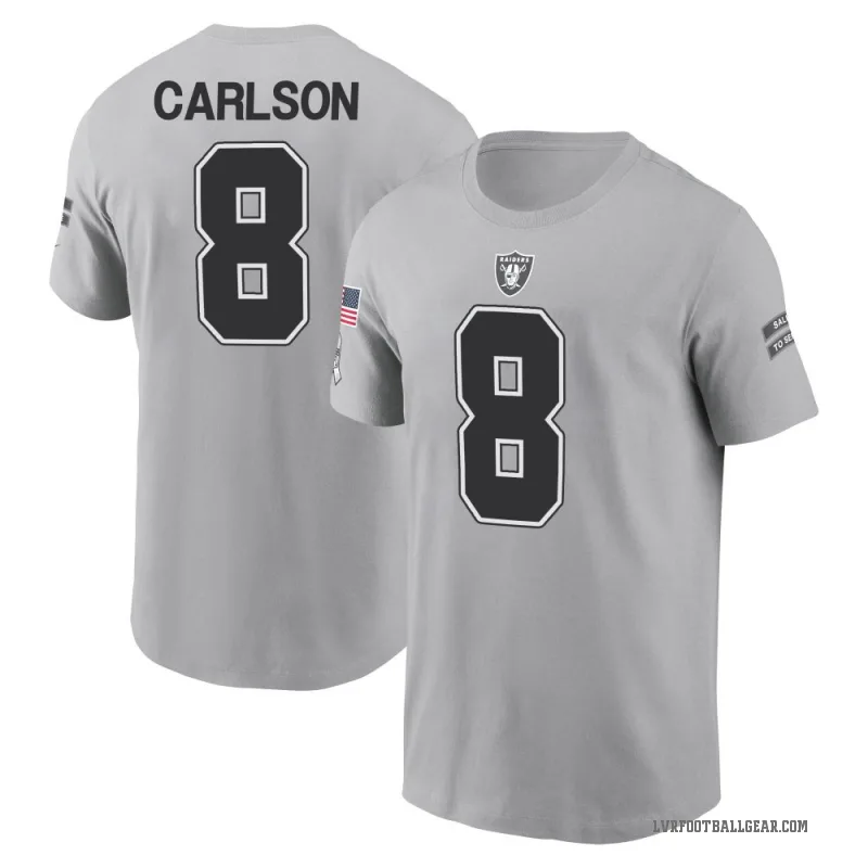 Daniel Carlson Youth Gray Las Vegas Raiders 2024 Salute to Service T-Shirt