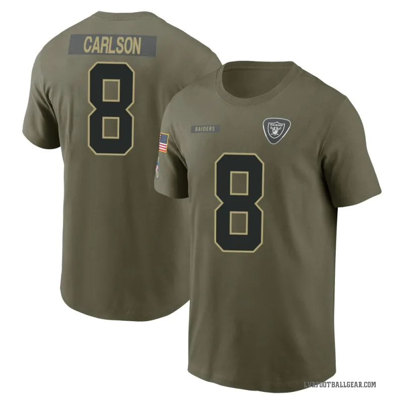 Daniel Carlson Youth Olive Las Vegas Raiders 2025 Salute to Service T-Shirt