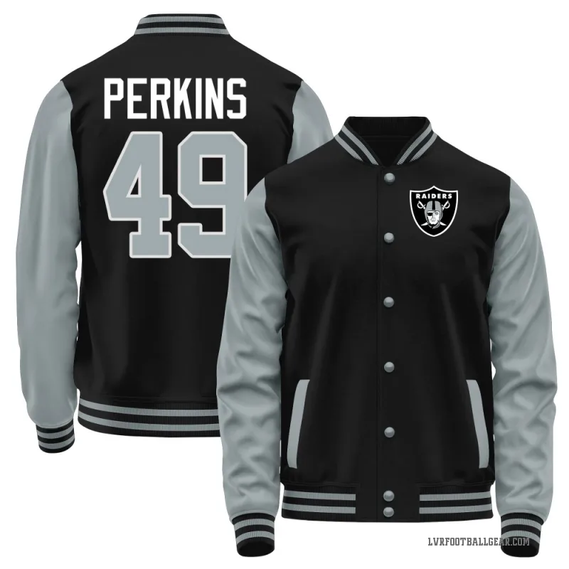 Devyn Perkins Youth Black Las Vegas Raiders /Gray Full-Snap Jacket