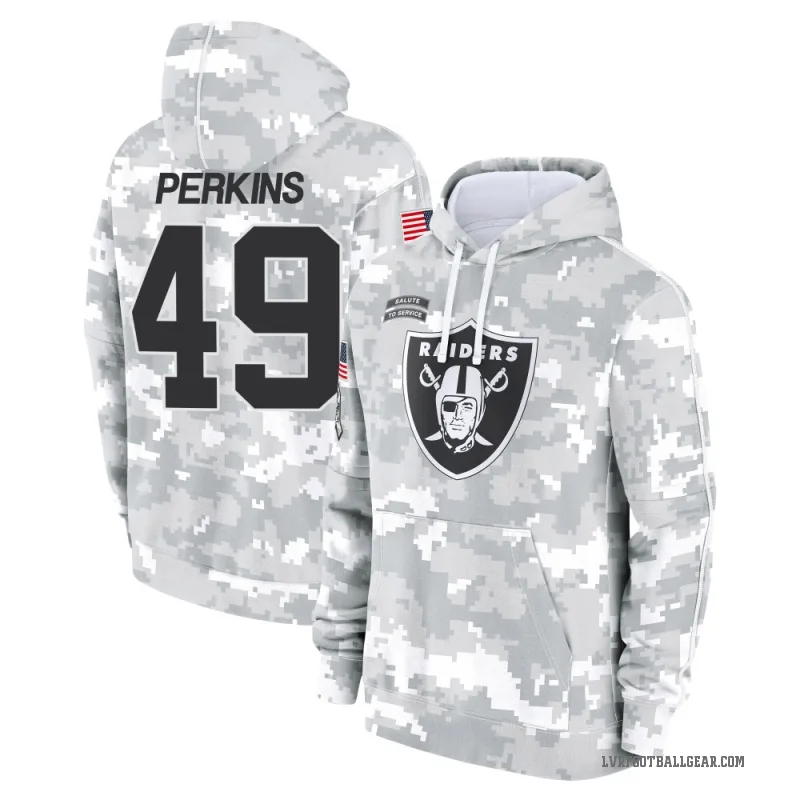 Devyn Perkins Youth Camo Las Vegas Raiders Arctic 2024 Salute to Service Club Fleece Pullover Hoodie