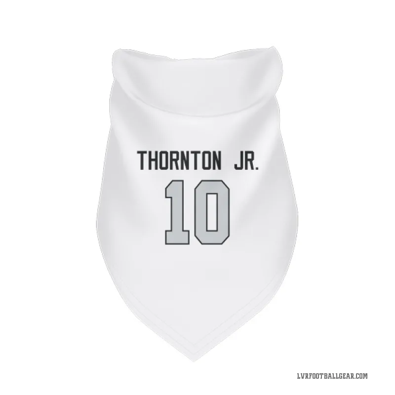 Dont'e Thornton Jr.  White Las Vegas Raiders  Gray Cat & Dog Pet Bandana
