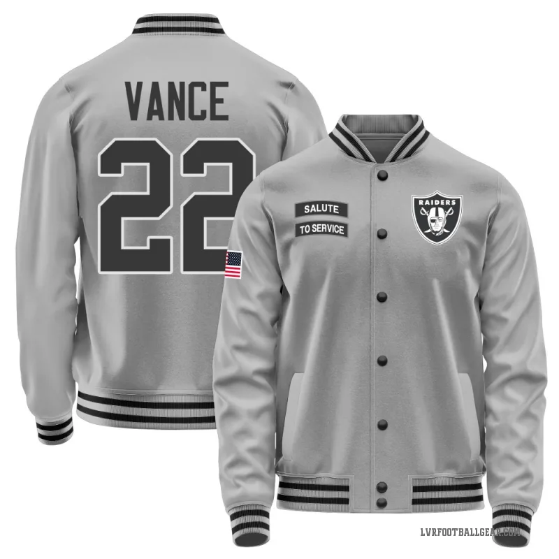 Greedy Vance Men's Gray Las Vegas Raiders Salute to Service Performance Jacket