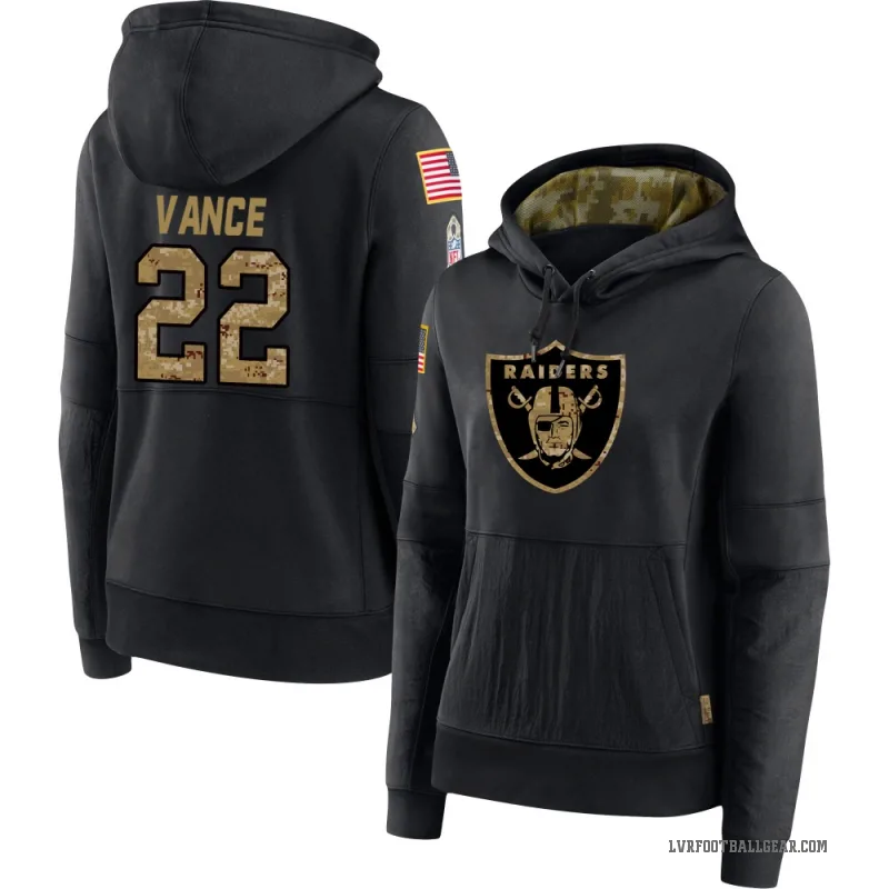 Greedy Vance Women's Black Las Vegas Raiders 2020 Salute to Service Sideline Performance Pullover Hoodie